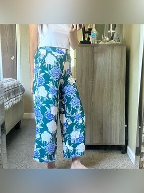 Merona Emerald floral ankle pants